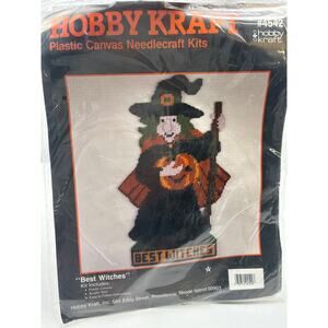 Hobby Kraft Halloween “Best Witches” Plastic Canvas Needlecraft Kit Sealed 1990s